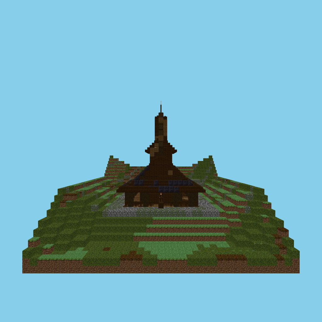Stave church (indexed) front view