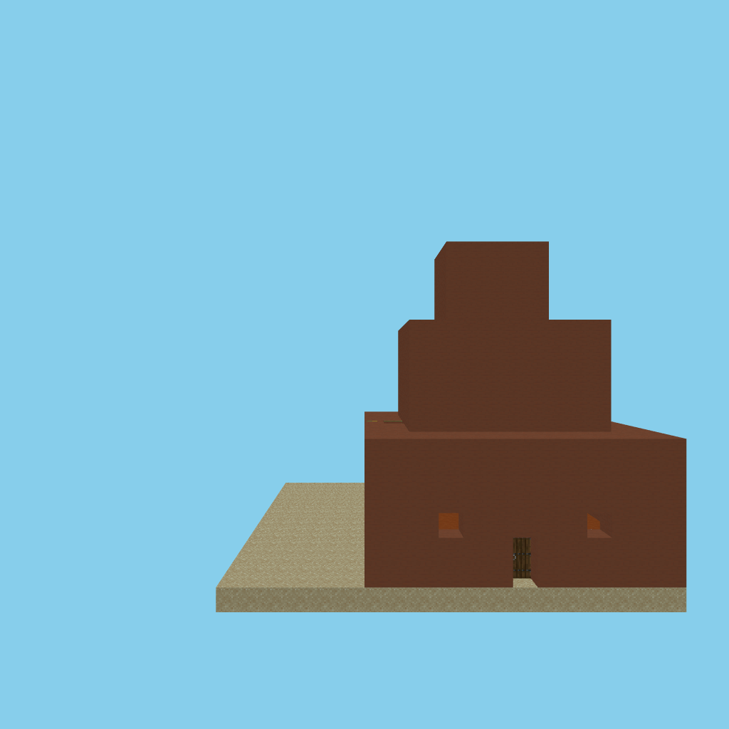 Adobe Pueblo (bare) front view