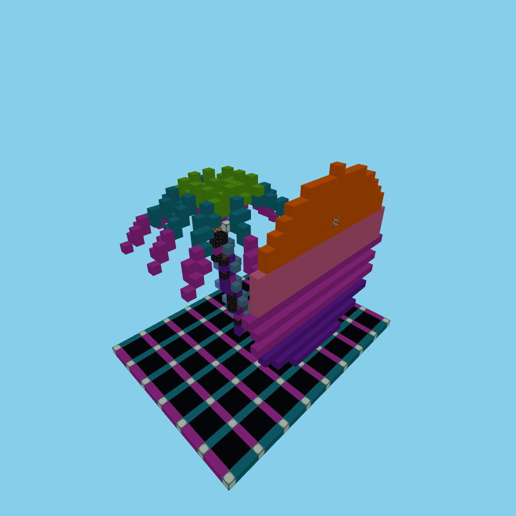 Synthwave palm