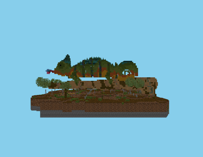 Chameleon on the branch