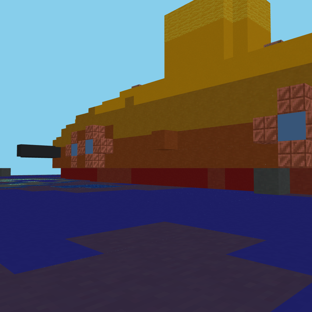 Red waterline & portholes